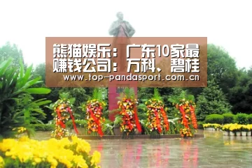 熊猫娱乐:广东10家最赚钱公司:万科、碧桂园等5家房企上榜(图1) 熊猫体育官网